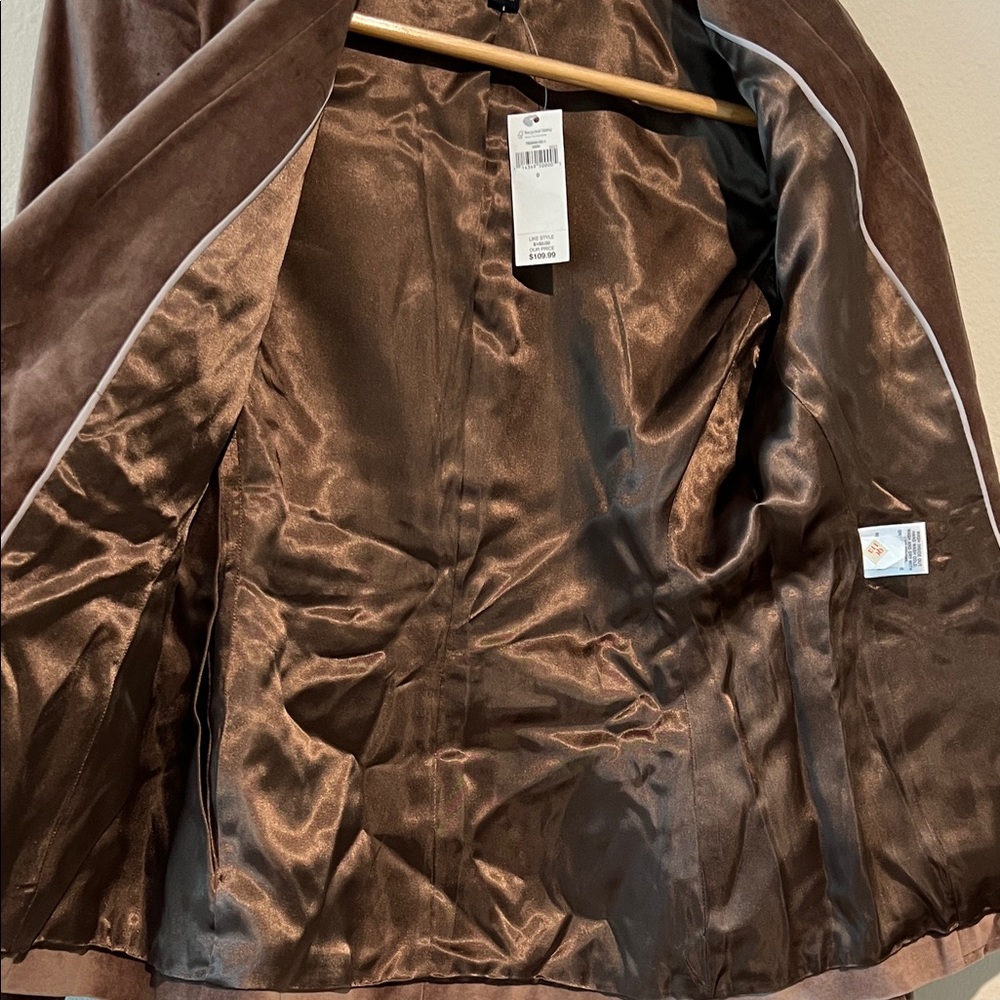 Banana Republic Factory Brown Velvet Blazer Womens Size 0 - Picture 7 of 14
